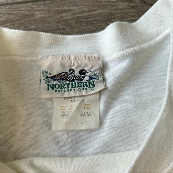 Vintage Northern Reflections White Cotton  Floral Embroidery Short Sleeves - Picture 8 of 13